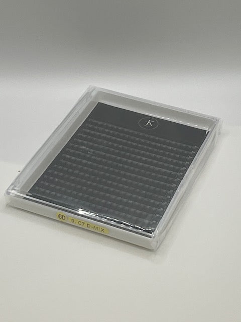 XL Tray premade 6D mixed length 8mm - 15mm D curl